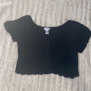 Black Cropped Top